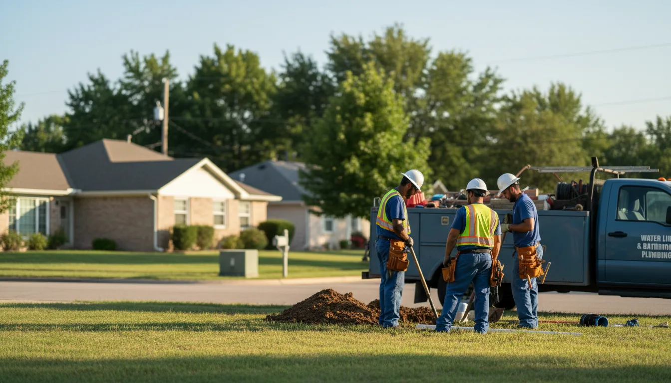 Residential water line and bathroom plumbing service in Berlin, ND